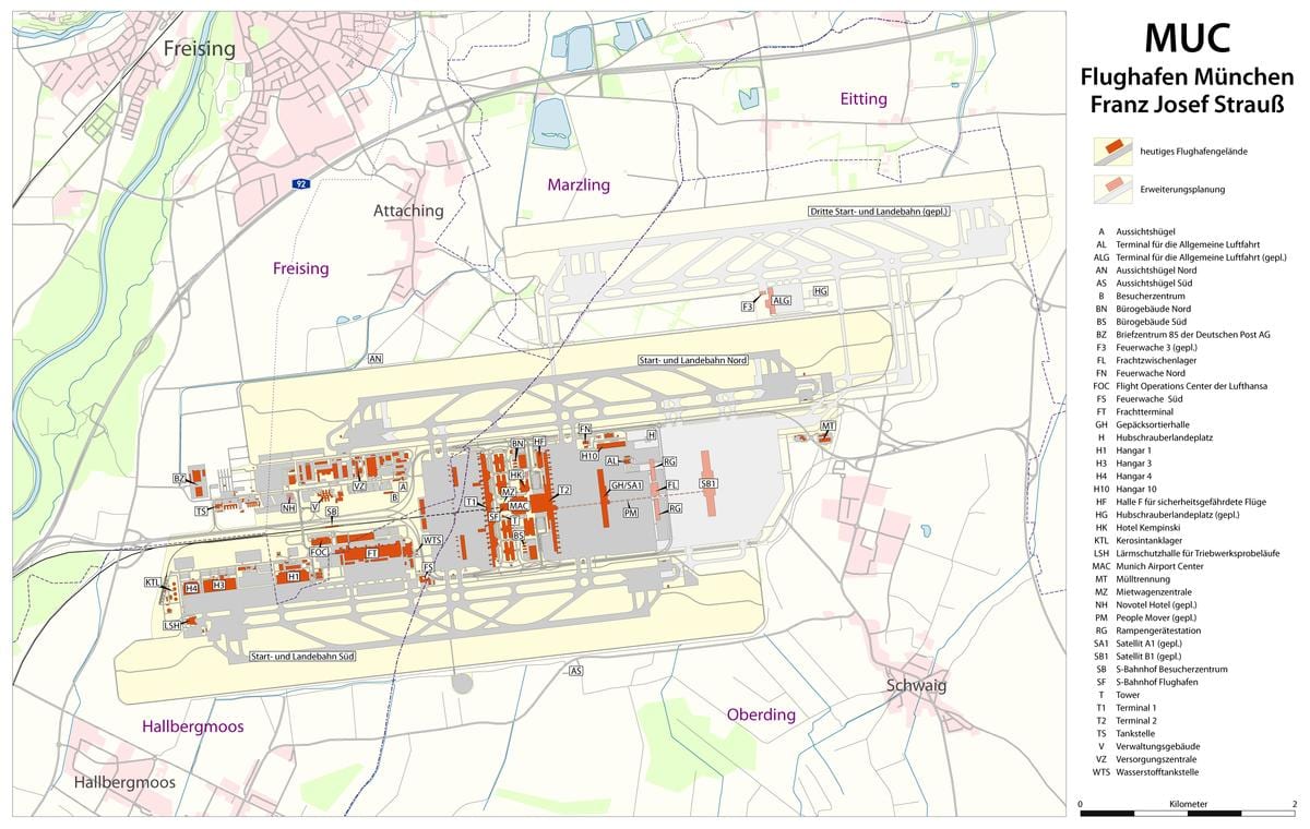 franča jozefa štrausa lidosta map