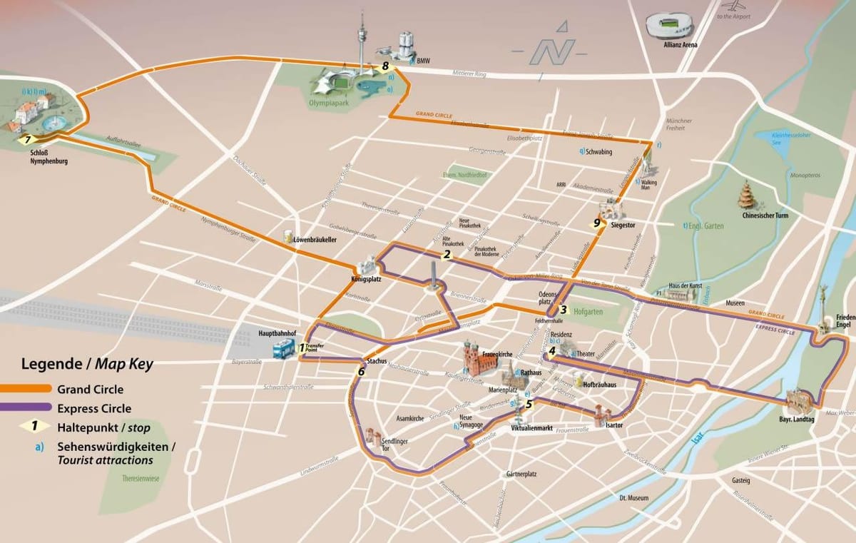 centrālās autobusu stacijas minhenes karte