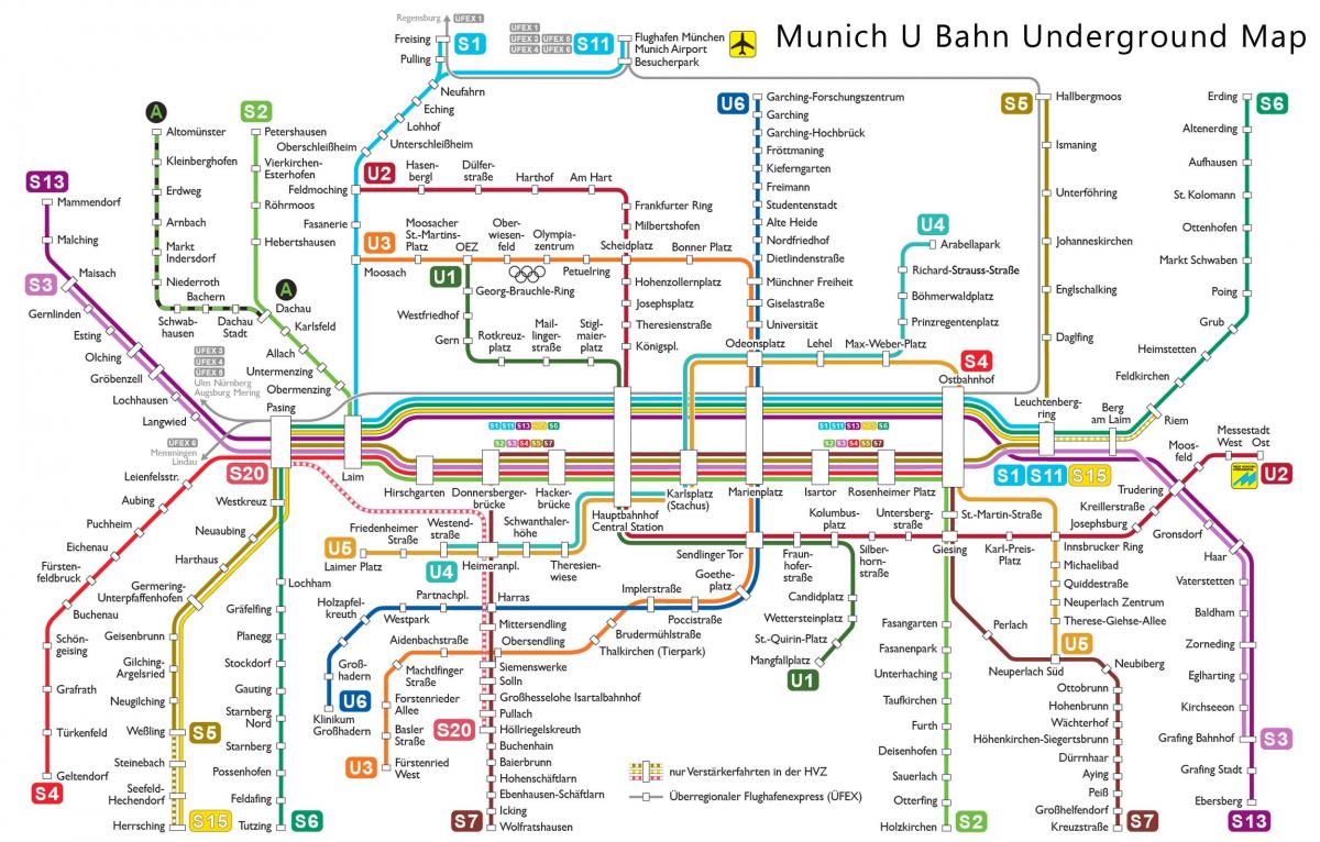 munchen u-bahn kartē