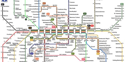 Metro karte minhenē, vācijā