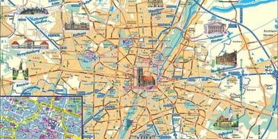 City karte minhenē, vācijā